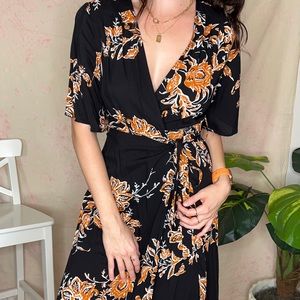 Urban Outfitters Black Wrap Dress